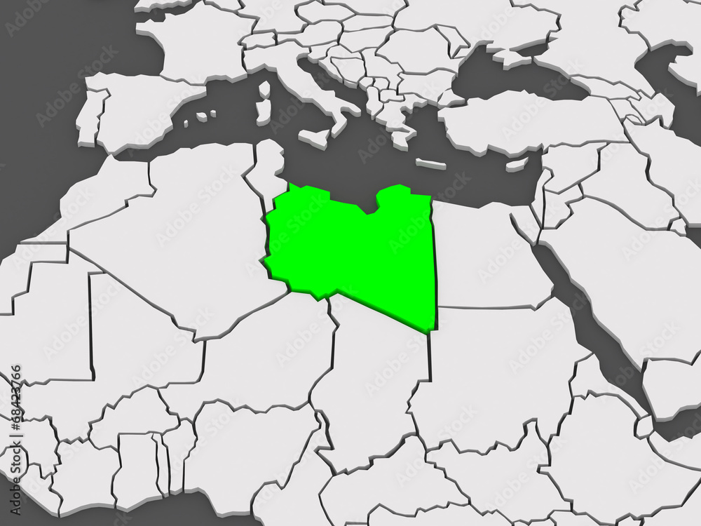 Map of worlds. Libya.