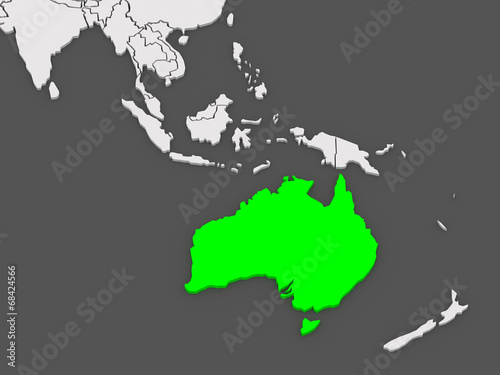Map of worlds. Australia.