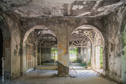 Abandoned hotel after war in Croatia