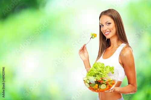 Beautiful young woman with ...