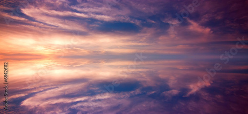 Reflection of dramatic sky