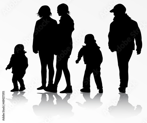Family silhouettes