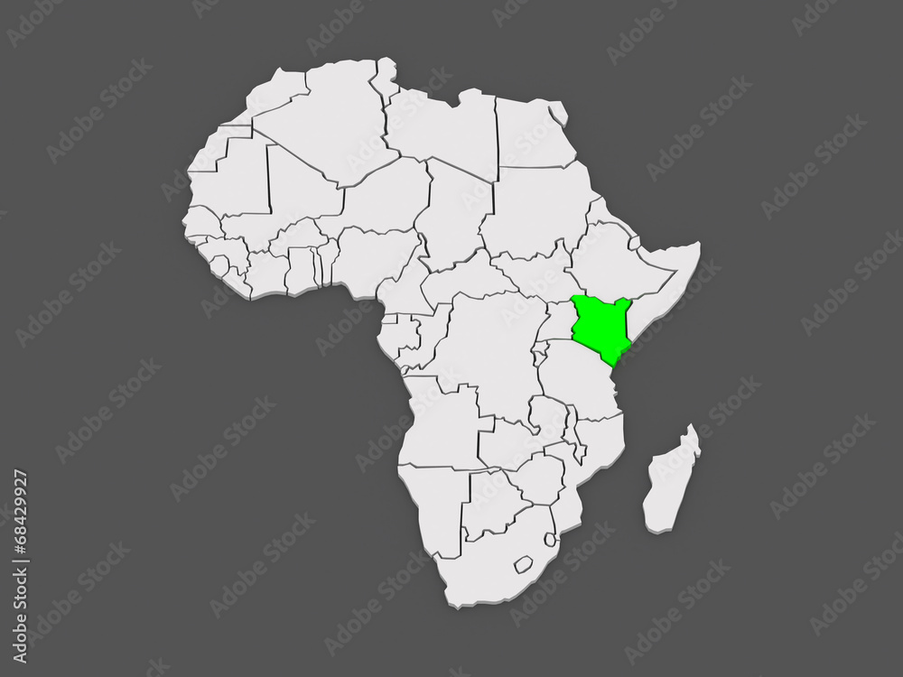Map of worlds. Kenya. Map of worlds. Kenya.