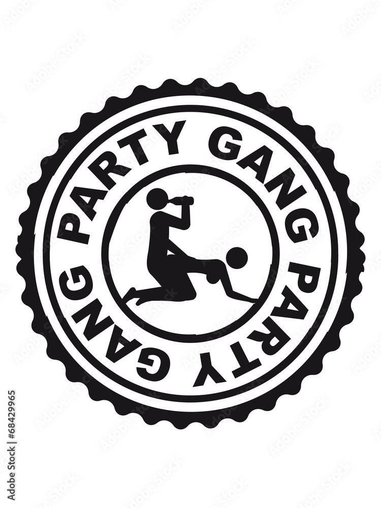 Party Gang Alcohol Beer Sex Fuck Porn Stamp Stock Illustration | Adobe Stock