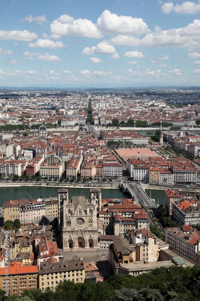 View of Lyon from the basilica of Fourvière