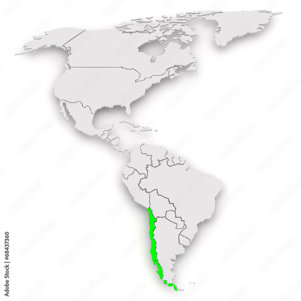 Map of worlds. Chile. Map of worlds. Chile.