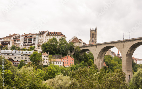 Fribourg, Freiburg, Altstadt, St. Johann-Brücke, Schweiz