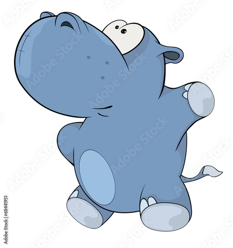 Little hippopotamus. Cartoon