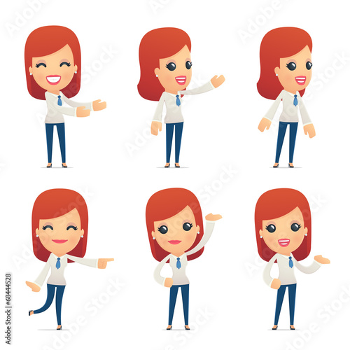 set of reception character in different poses