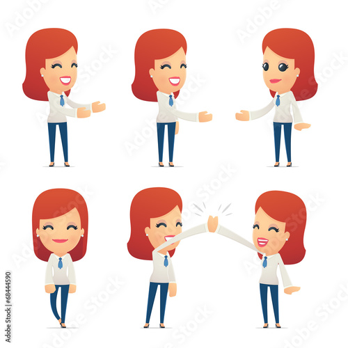 set of reception character in different poses