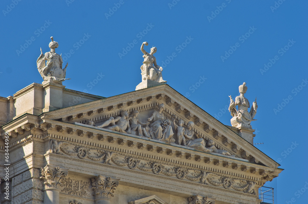 Historical and Mythological details at Hofburg palace in Vienna