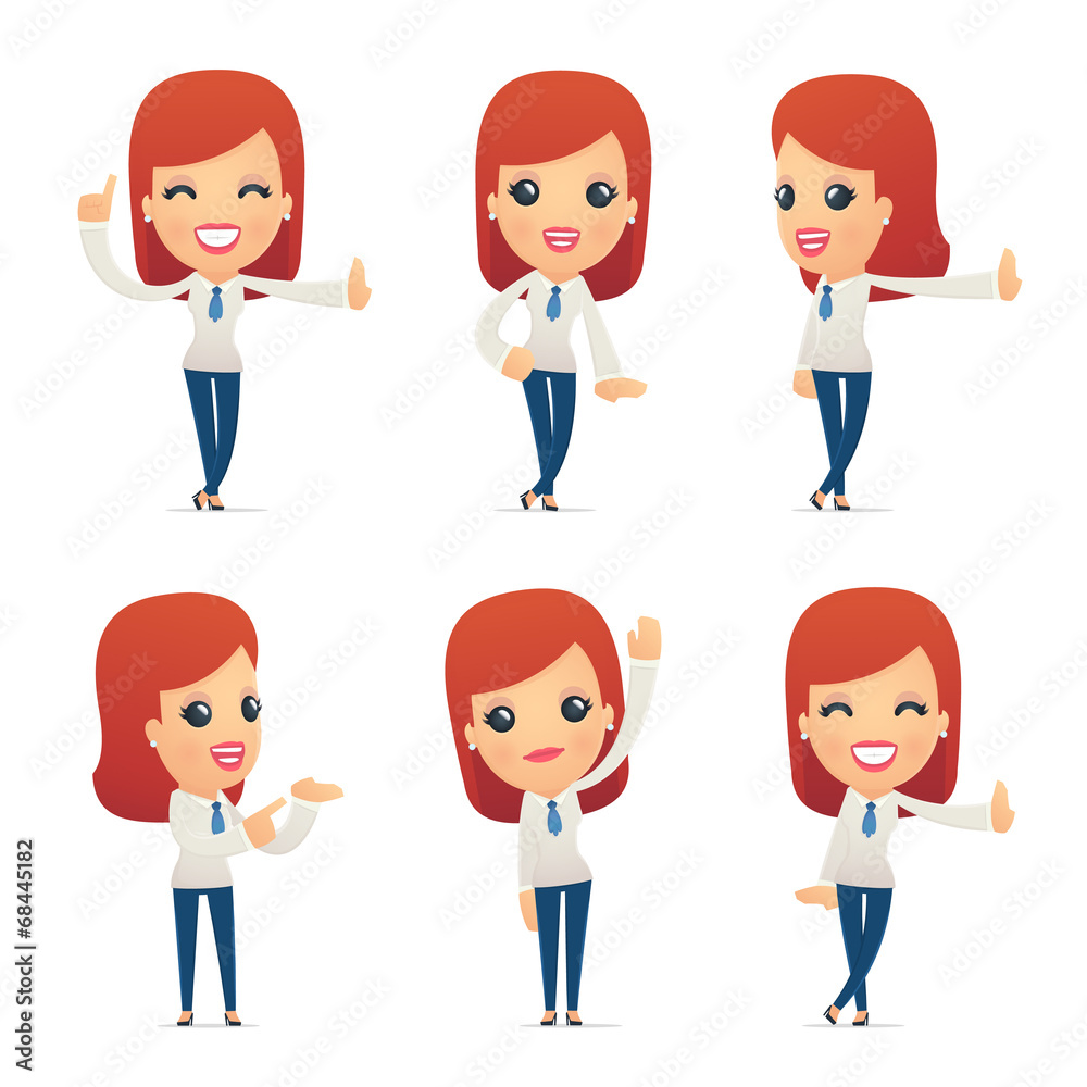 set of reception character in different poses set of reception character in different poses