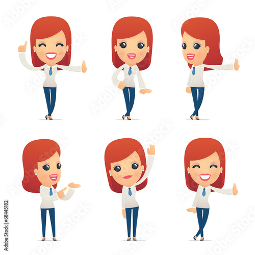 set of reception character in different poses