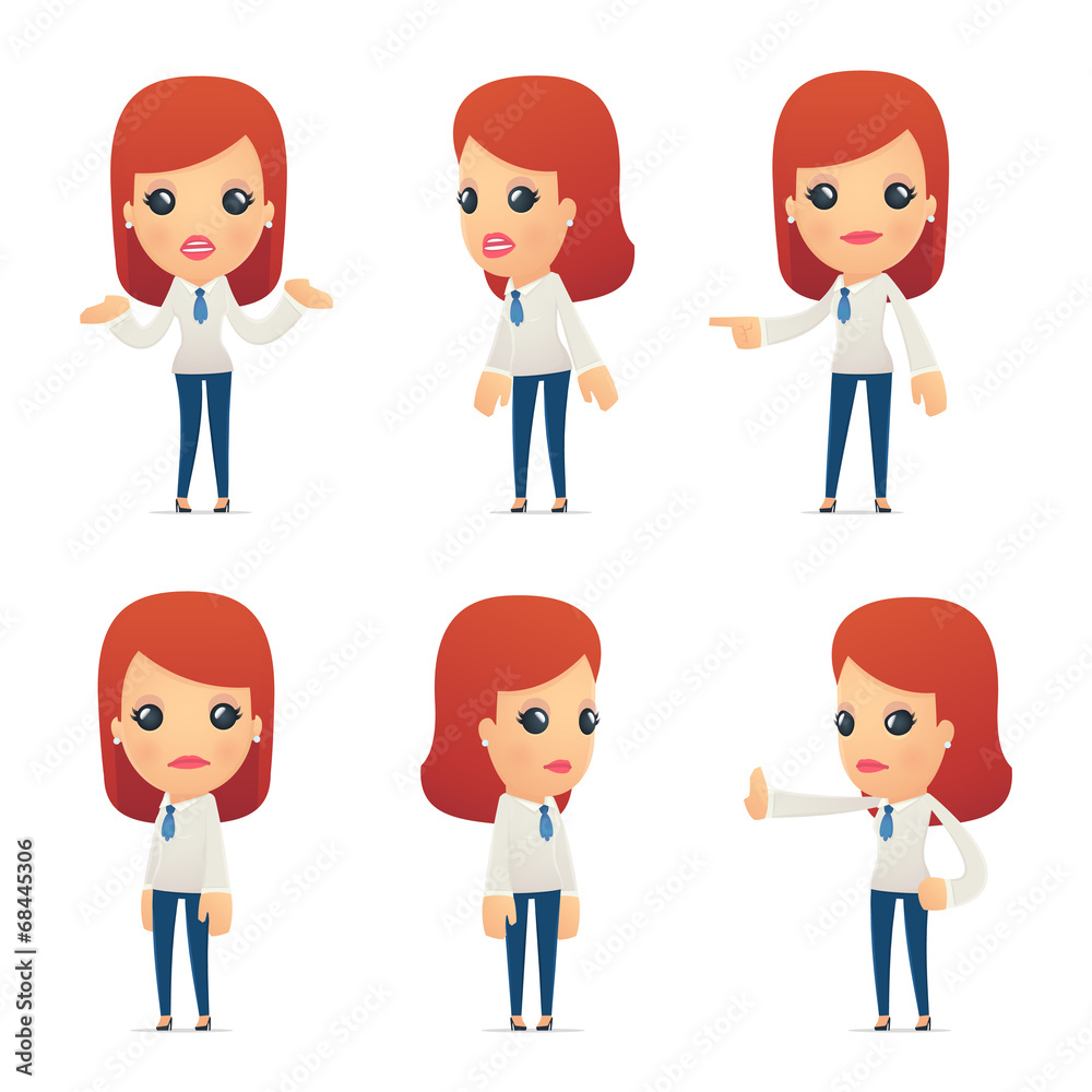 set of reception character in different poses set of reception character in different poses