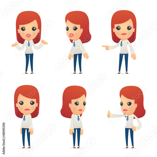 set of reception character in different poses