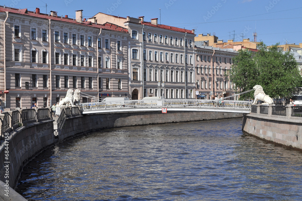 GGriboyedov Canal, Lviny Bridge. St. Petersburg, Russiaia
