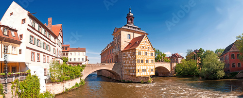 Das malerische Alte Rathaus von Bamberg in Franken