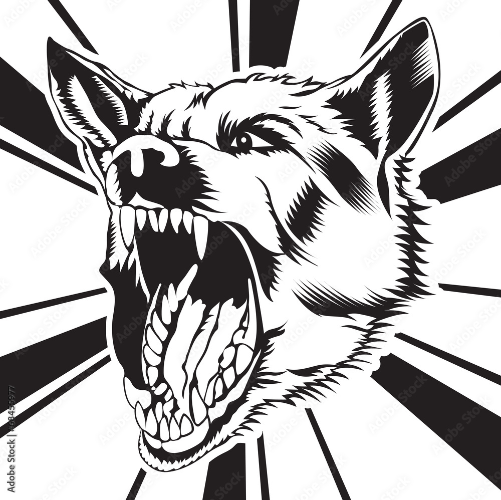 dog 's face vector silhouette Stock Vector | Adobe Stock