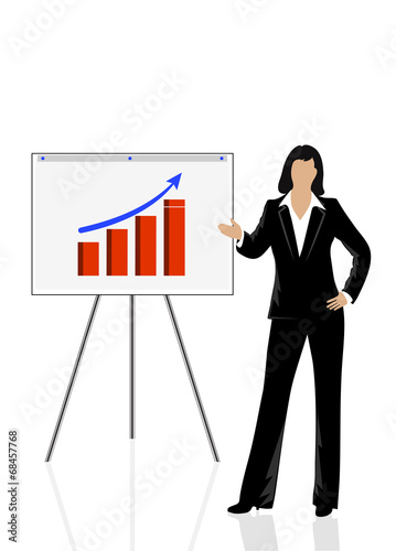 silhouettes of businesswomen holding training