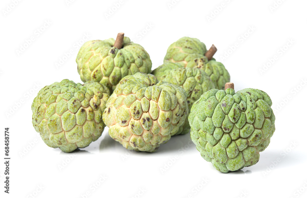 Custard apple isolate on white background Custard apple isolate on white background