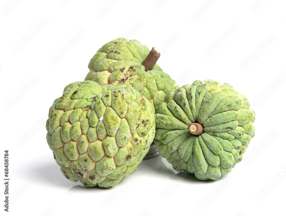 Custard apple isolate on white background Custard apple isolate on white background