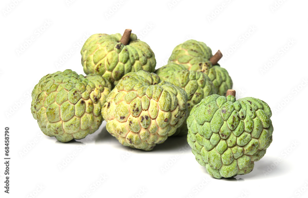 Custard apple isolate on white background Custard apple isolate on white background