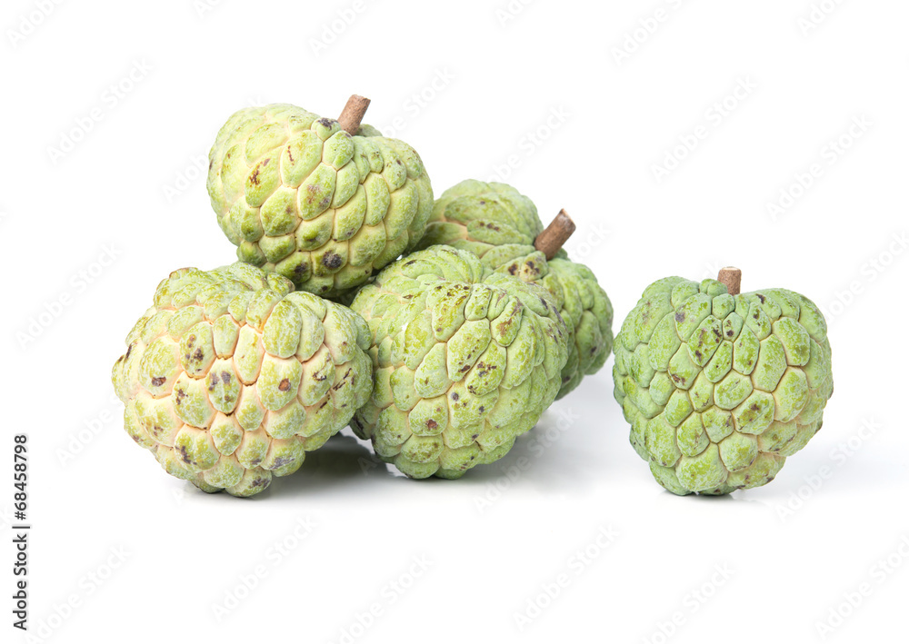 Custard apple isolate on white background Custard apple isolate on white background