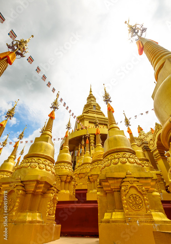 500 golden pagodas temple  Thailand