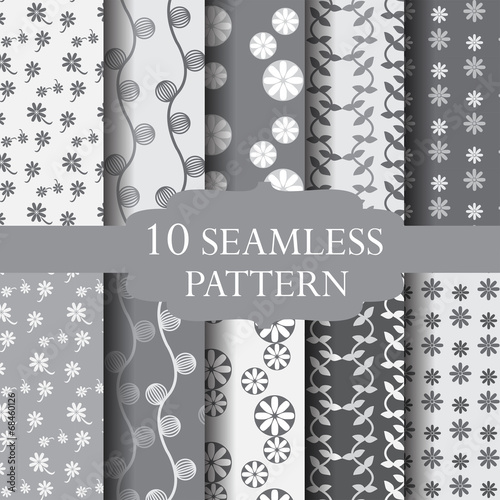 Gray pattern set, nature co...