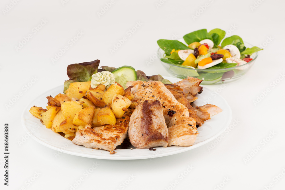 Grillteller, verschiedene Fleischsorten