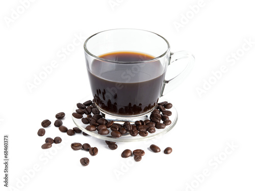 Fototapeta Naklejka Na Ścianę i Meble -  A Cup of coffee isolated on white background