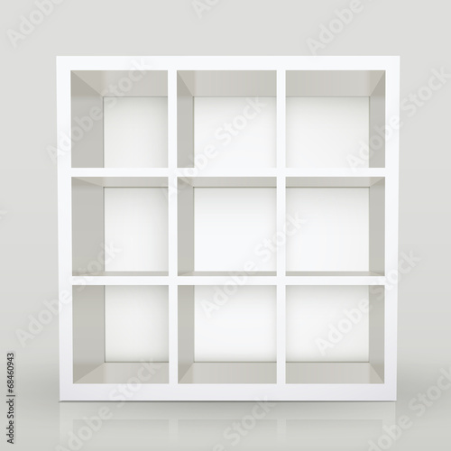 blank modern bookcase