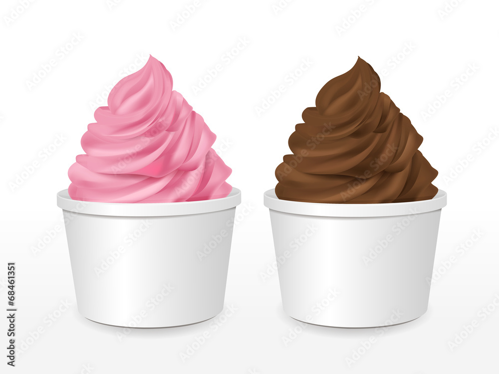 blank paper cup with ice cream set blank paper cup with ice cream set