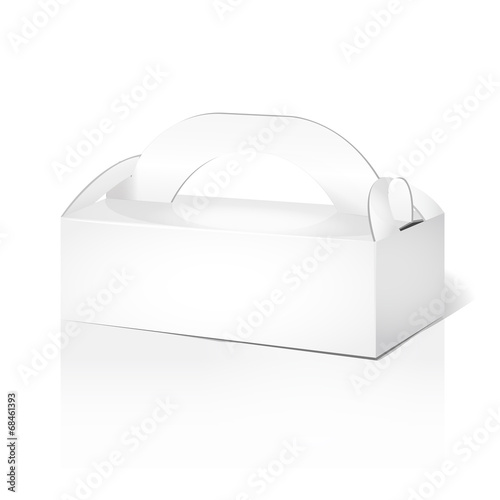 blank paper packaging bag with handle