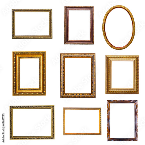 set of vintage frames in retro style