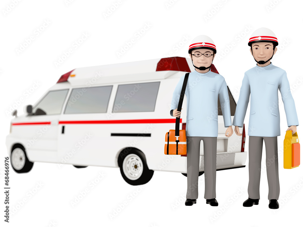 救急救命士と救急車 Stock イラスト Adobe Stock