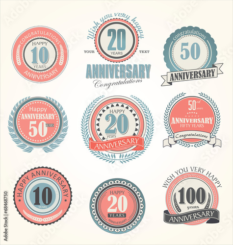 Anniversary labels
