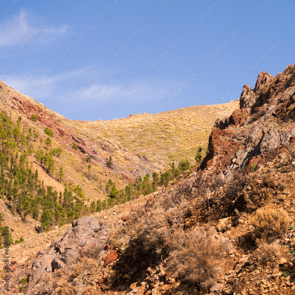 Blick über das Gebirge Teneriffas