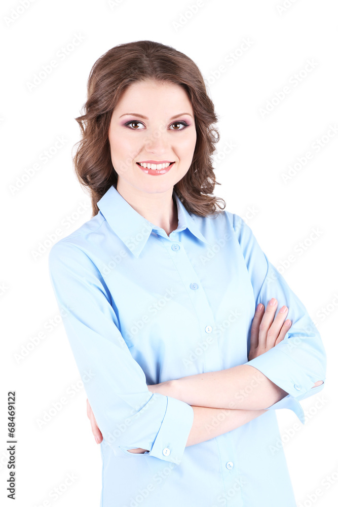 Young business woman isolated on white Young business woman isolated on white