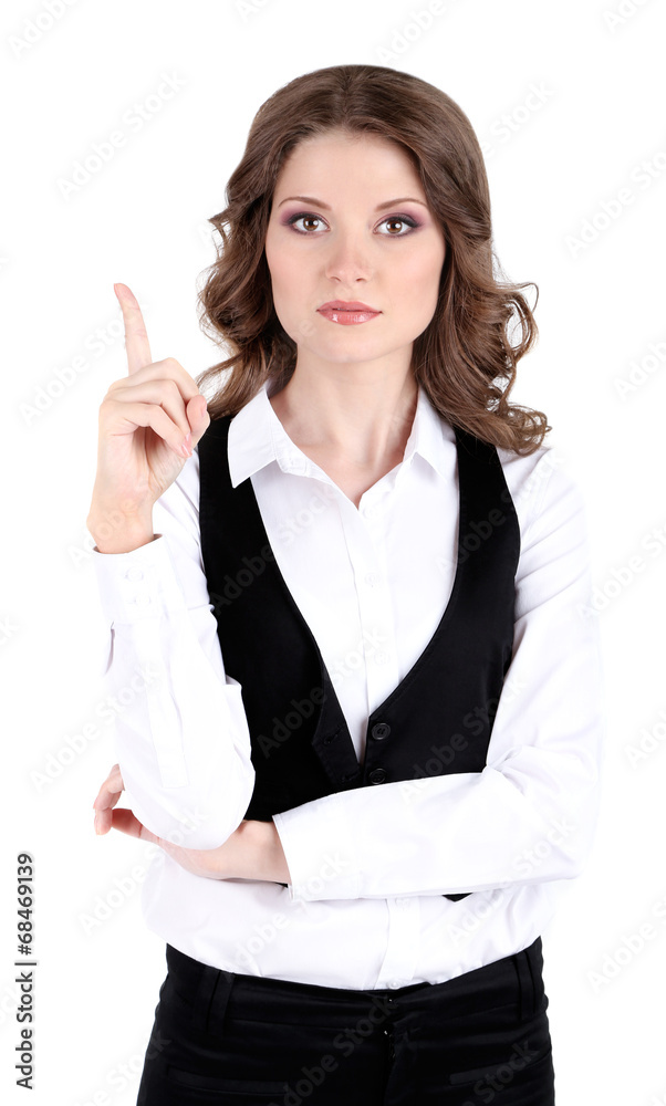 Young business woman isolated on white Young business woman isolated on white