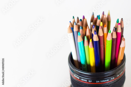 Colourful crayons photo