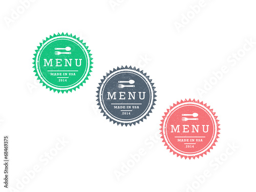 Geometric hipster restaurant menu badge sign vector