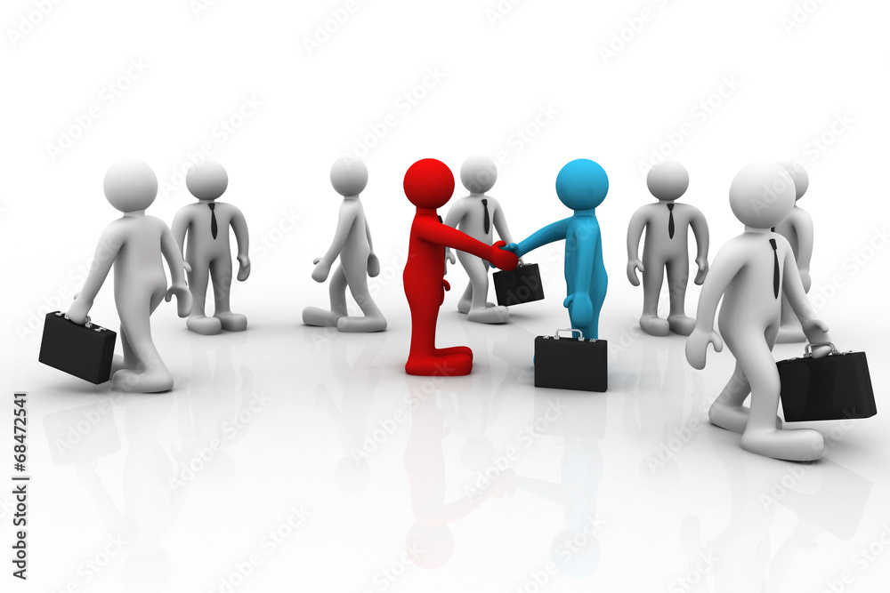 Handshake between two business people . Handshake between two business people .