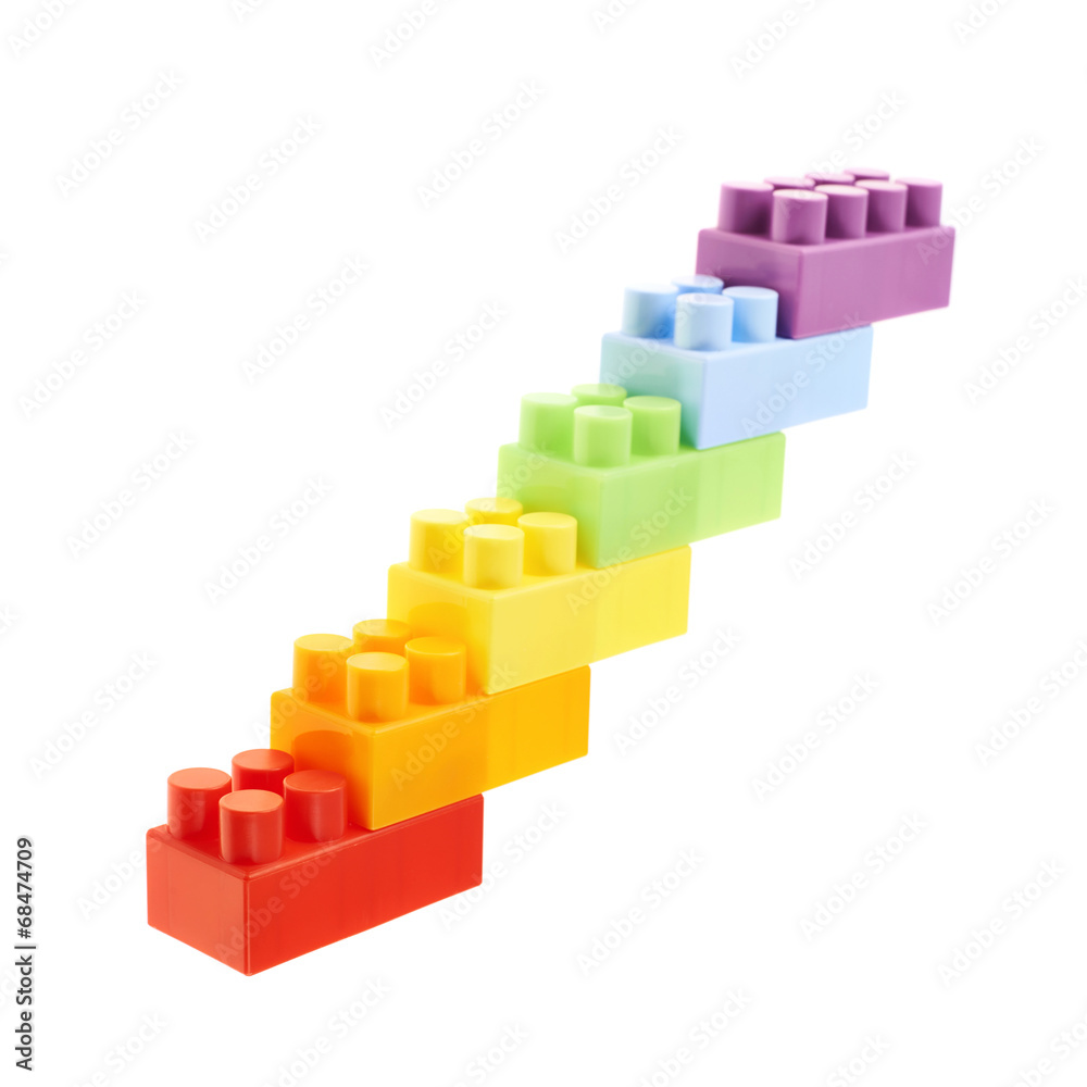 Fototapeta premium Symbolic stairway made of toy bricks
