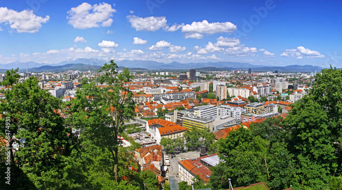 Panoramic view of Ljubljana, Slovenia