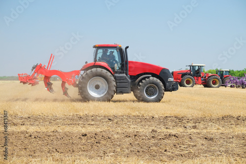 tractor with a plow