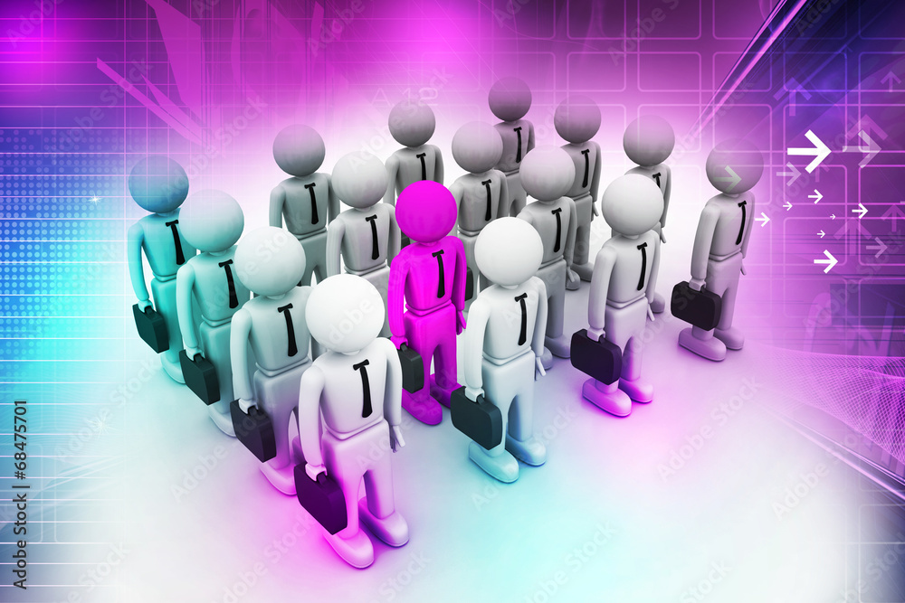 Strong team with leader Strong team with leader