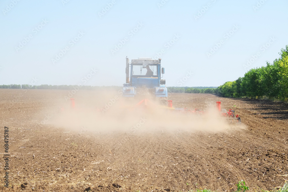 Fototapeta premium tractor with a plow