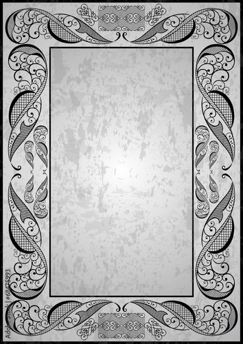 Abstract frame with grunge background