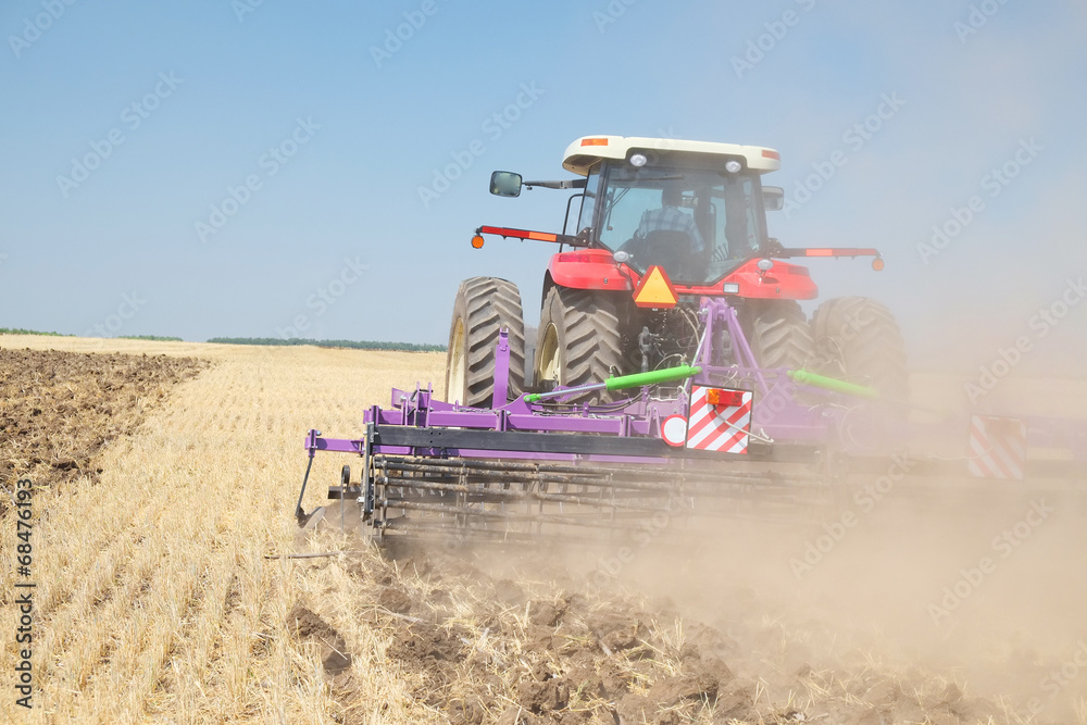 Fototapeta premium tractor with a plow